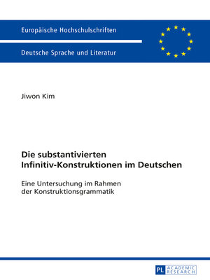 cover image of Die substantivierten Infinitiv-Konstruktionen im Deutschen